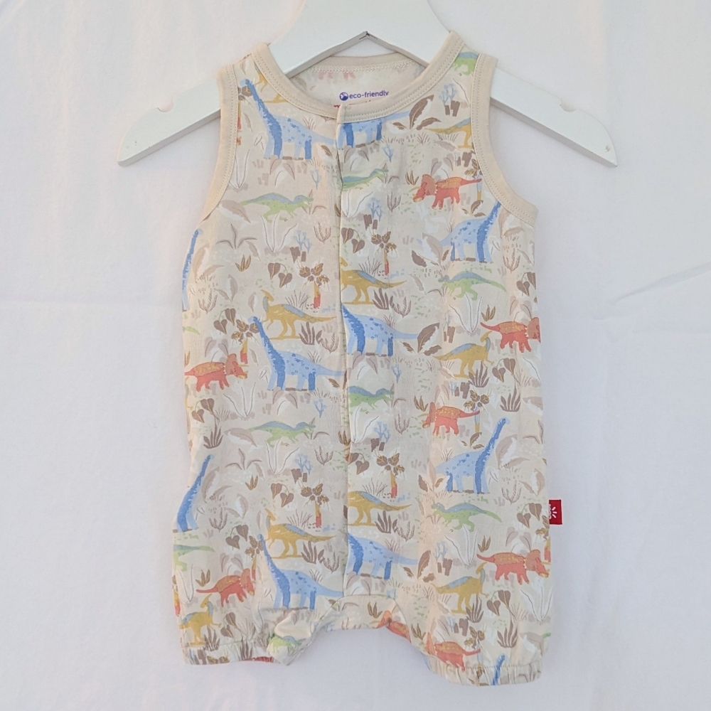 Angel Dear | Dinosaur Print Romper | 0-3M